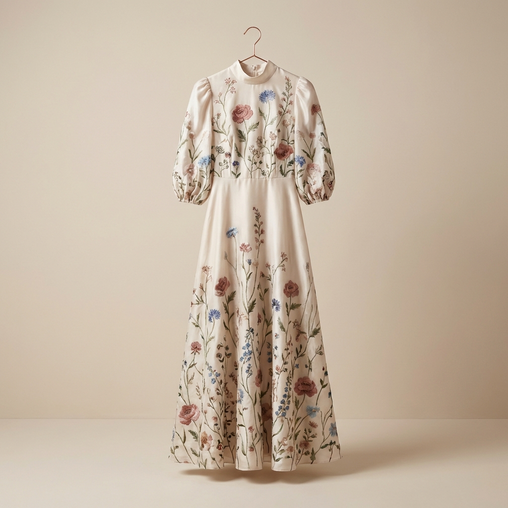 Vestido Floral de Seda